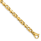 14K 5.5mm Fancy Link with Fancy Lobster Clasp Bracelet