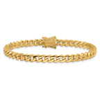 14K 5.7mm Hand Polished Miami Cuban Link with Box Catch Clasp Bracelet
