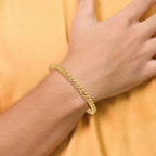 14K 5.7mm Hand Polished Miami Cuban Link with Box Catch Clasp Bracelet