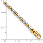 14K Two-tone 18 inch 2.6mm Hand Polished Fancy Link with Lobster Clasp Chain