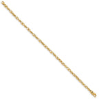 14K 8.5 inch 3.1mm Fancy Link with Lobter Clasp Bracelet