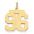 14k Medium Polished Number 96 Charm