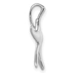 Sterling Silver Rhodium-plated Polished Sea Star Chain Slide