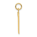 14k  Large Polished Number 1 Charm