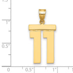 14k Large Polished Number 11 Charm