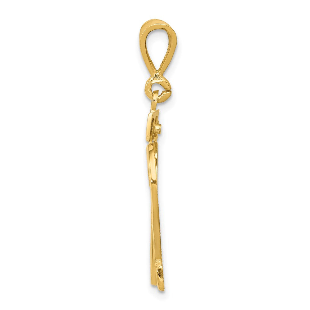 14k Large Polished Number 32 Pendant