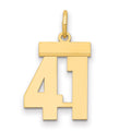 14k Small Polished Number 41 Charm