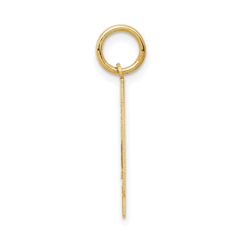 14k Medium Satin Number 34 Charm