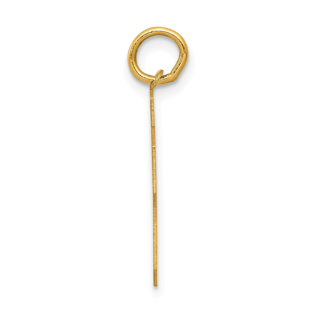 14k Medium Satin Number 63 Charm