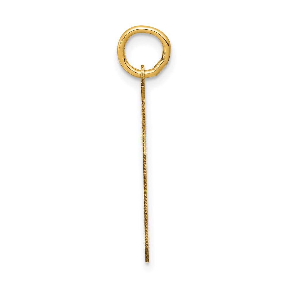 14k Medium Satin Number 80 Charm