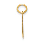 14k Small Satin Number 0 Charm