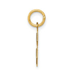 14k Small Satin Number 8 Charm