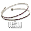LOUISIANA STATE UNIV AMPED LOGO CRYSTAL BRACELET