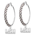 LOUISIANA STATE UNIV AMPED LOGO CRYSTAL EARRINGS