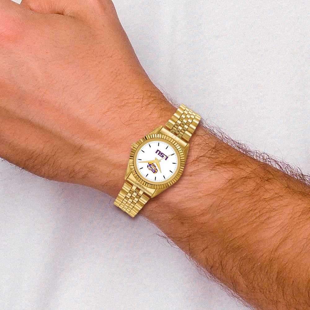 LogoArt Louisiana State University Pro Gold-tone Gents Quartz Watch