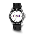 LogoArt Louisiana State University Collegiate Gents Silicone Strap Quartz Watch
