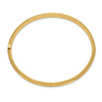 14k 4/16 Oversized Laser-Cut 6.00mm Hinged Oval Bangle Bracelet