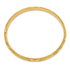 14k 5/16 Oversized Laser-Cut 8.00mm Hinged Oval Bangle Bracelet