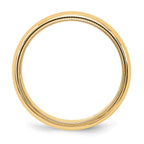 14k Yellow Gold 5mm Milgrain Half Round Wedding Band
