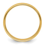 14k Yellow Gold 8mm Milgrain Half Round Wedding Band