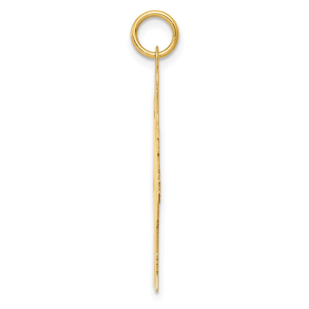14k Plain Polished Large Girl Charm