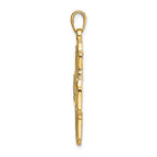14k Polished Four-Way Medal Pendant