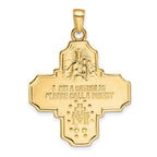 14k Polished Four-Way Medal Pendant