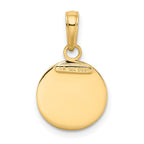 14k Polished Solid Saint Christopher Medal Round Charm