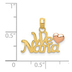 14k Two-Tone WE HEART NANA Charm