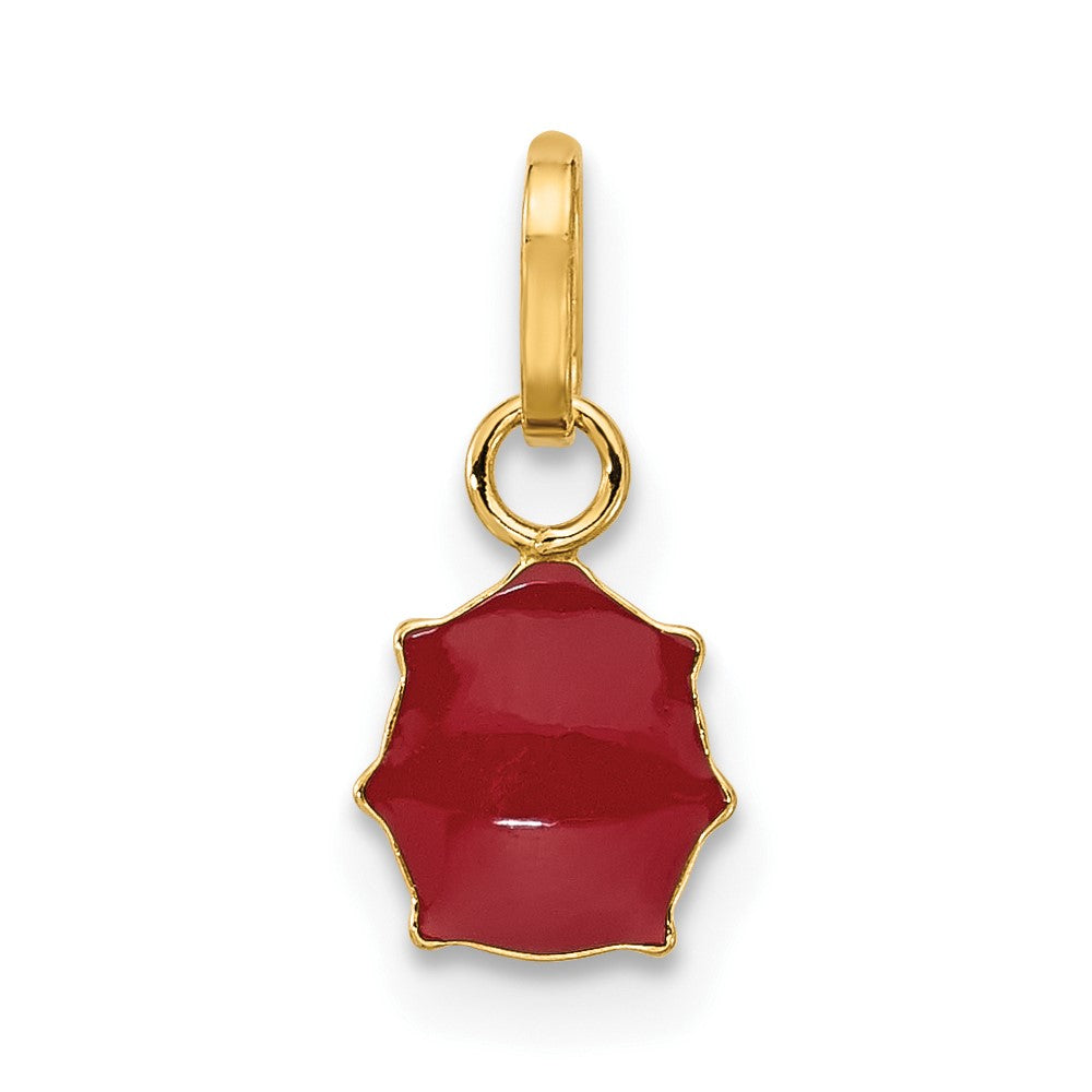 14k Red and Black Enameled Ladybug Charm