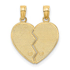 14k Enameled Flowers MOTHER - DAUGHTER 2-Piece Break-apart Pendant