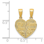 14k BIG SISTER-LITTLE SISTER 2-Piece Break-apart Charm