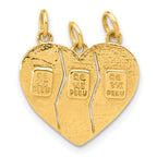14k 3-piece Break-apart BIG SIS-SIS-LIL SIS Charm