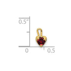 14ky January Synthetic Birthstone Heart Charm