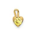 14ky November Synthetic Birthstone Heart Charm