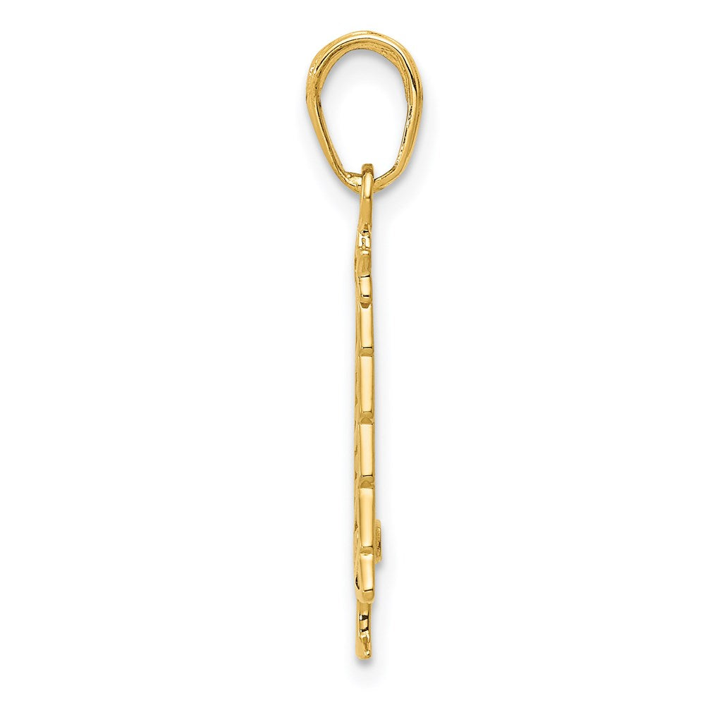 14k Polished Christmas Tree Pendant