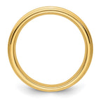 14k Yellow Gold 3mm Milgrain Half Round Comfort Fit Wedding Band