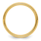 14k Yellow Gold 4mm Milgrain Half Round Comfort Fit Wedding Band