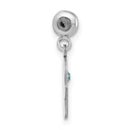 Sterling Silver Rhodium-plated MeMi Chamseh with Crystal Charm