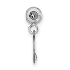 Sterling Silver Rhodium-plated MeMi Letter C with Crystal Charm