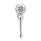 Sterling Silver Rhodium-plated MeMi Letter K with Crystal Charm