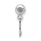 Sterling Silver Rhodium-plated MeMi Letter S with Crystal Charm