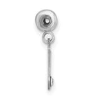 Sterling Silver Rhodium-plated MeMi Letter Y with Crystal Charm