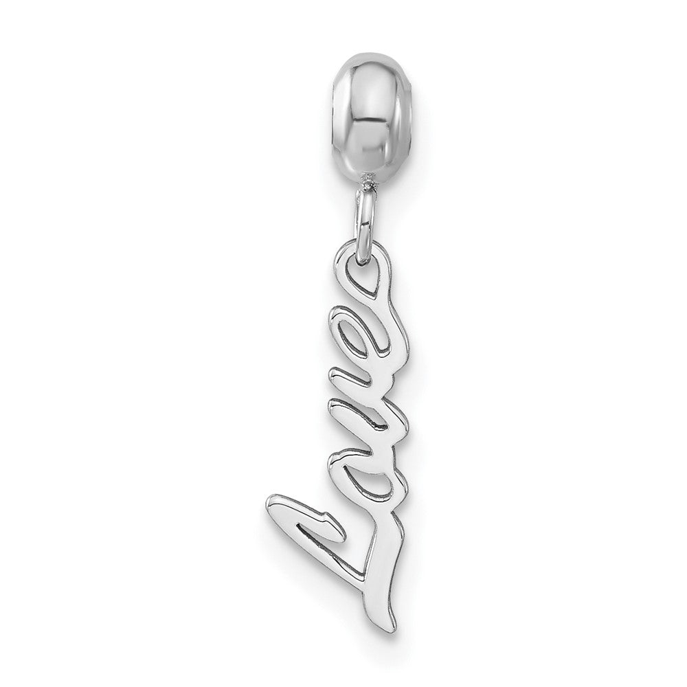 Sterling Silver Rhodium-plated MeMi Love Charm