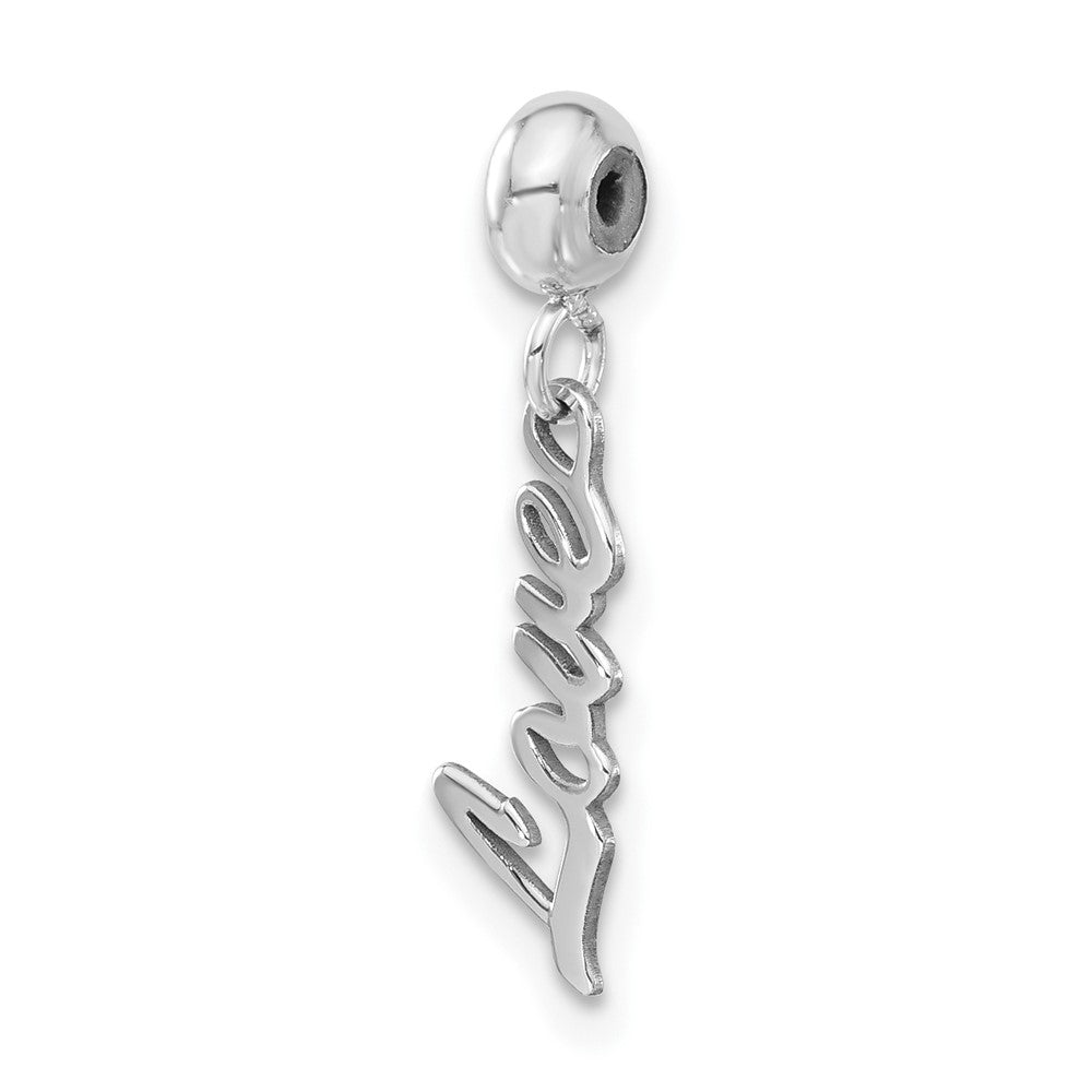 Sterling Silver Rhodium-plated MeMi Love Charm