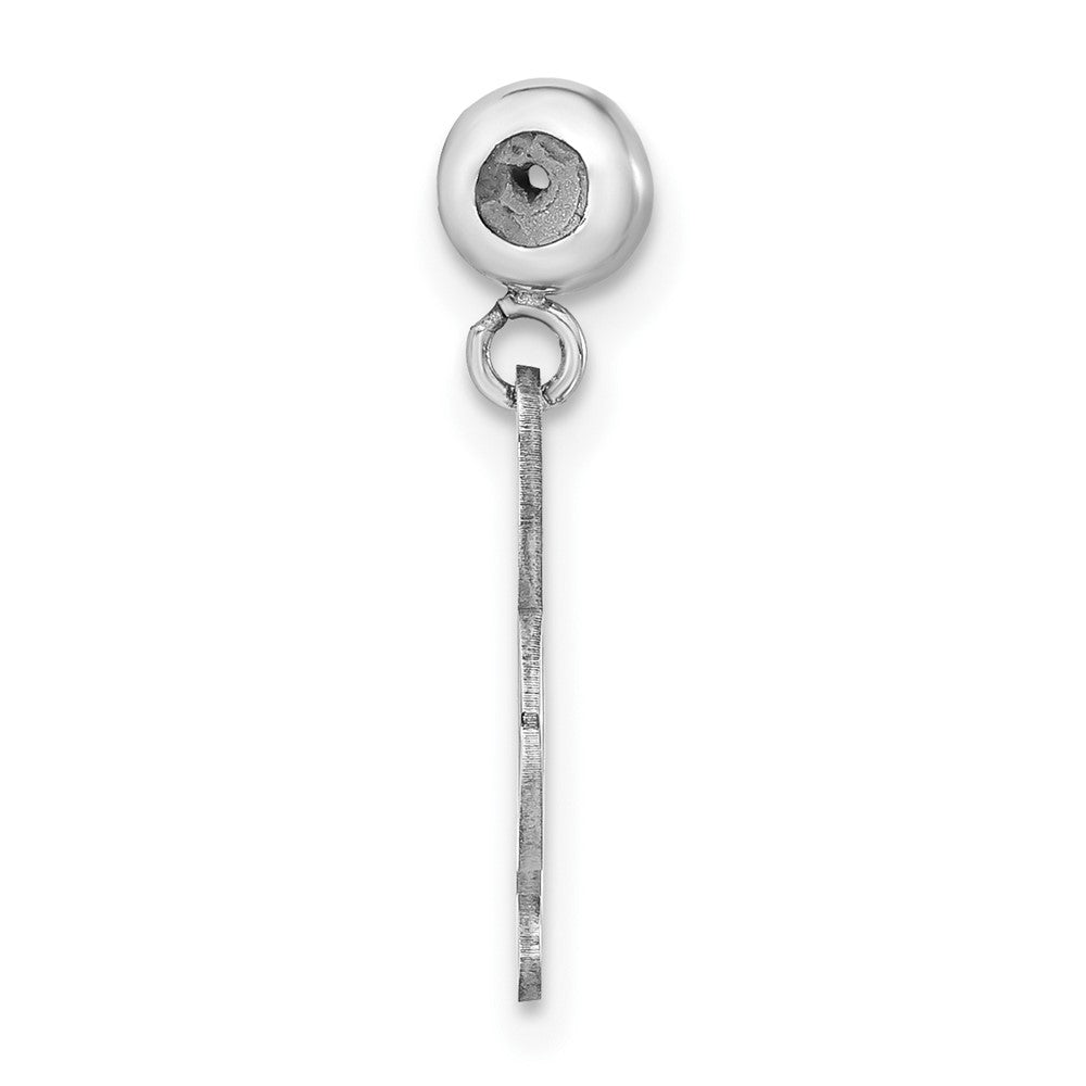 Sterling Silver Rhodium-plated MeMi Treble Clef Charm
