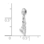 Sterling Silver Rhodium-plated MeMi Live Charm