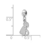 Sterling Silver Rhodium-plated MeMi Dog Charm