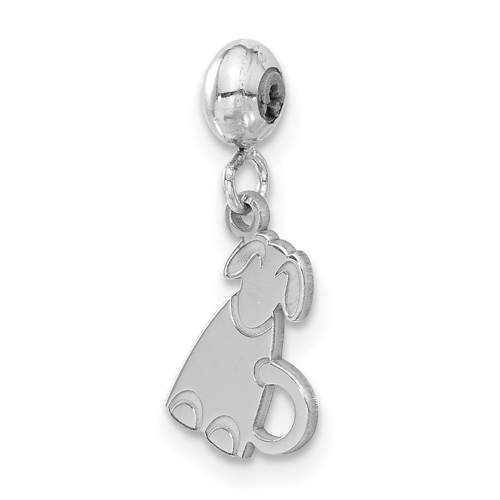Sterling Silver Rhodium-plated MeMi Dog Charm