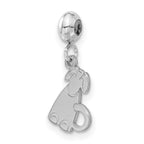 Sterling Silver Rhodium-plated MeMi Dog Charm